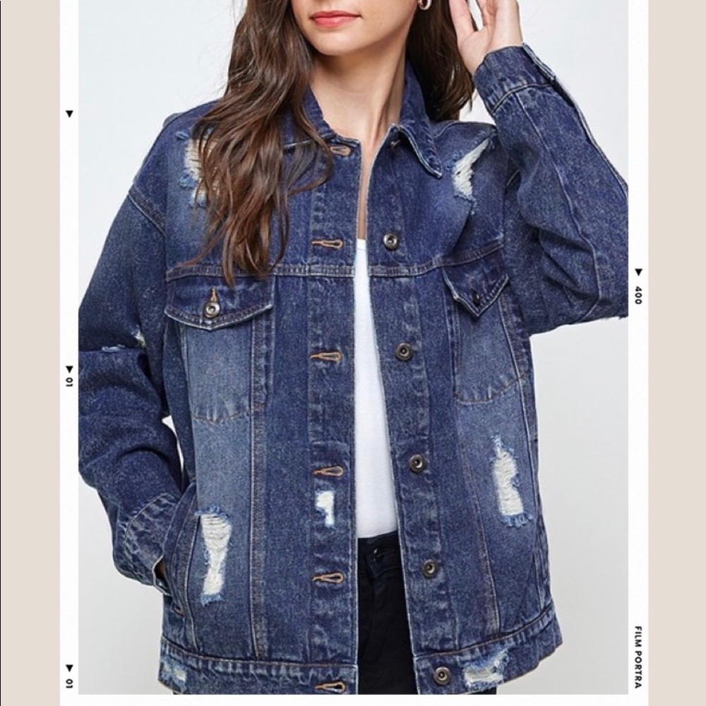 Distressed Boyfriend Jacket